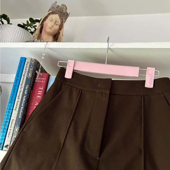 RECTO Brown Pleat Detail Shorts SZ XS - Picture 3 of 7